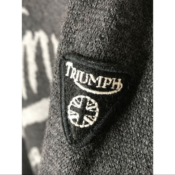 Lucky Brand Triumph Motorcycles Sweater Pullover - Picture 6 of 8